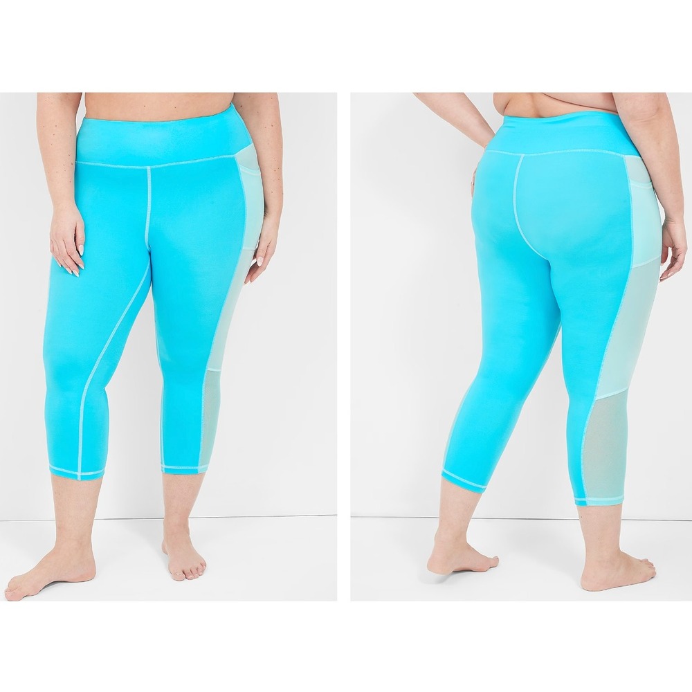 Lane Bryant 18 Plus Size Swim Layering Capri Legging Modest‎ Swimming Rash Guard
